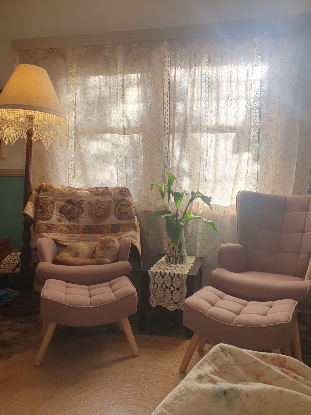 Customer photo review of Wild Floral Lace Curtain