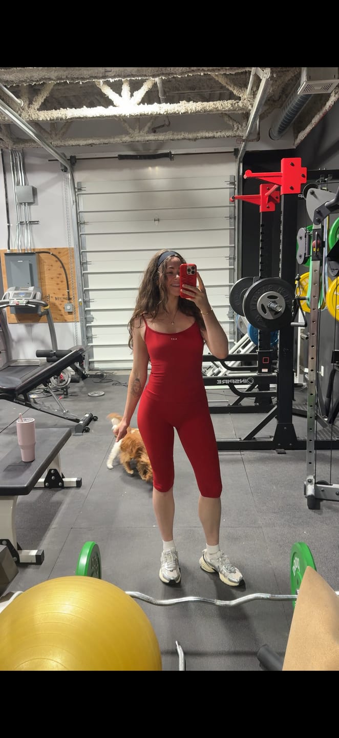 Customer photo review of The Micro Capri Scarlet