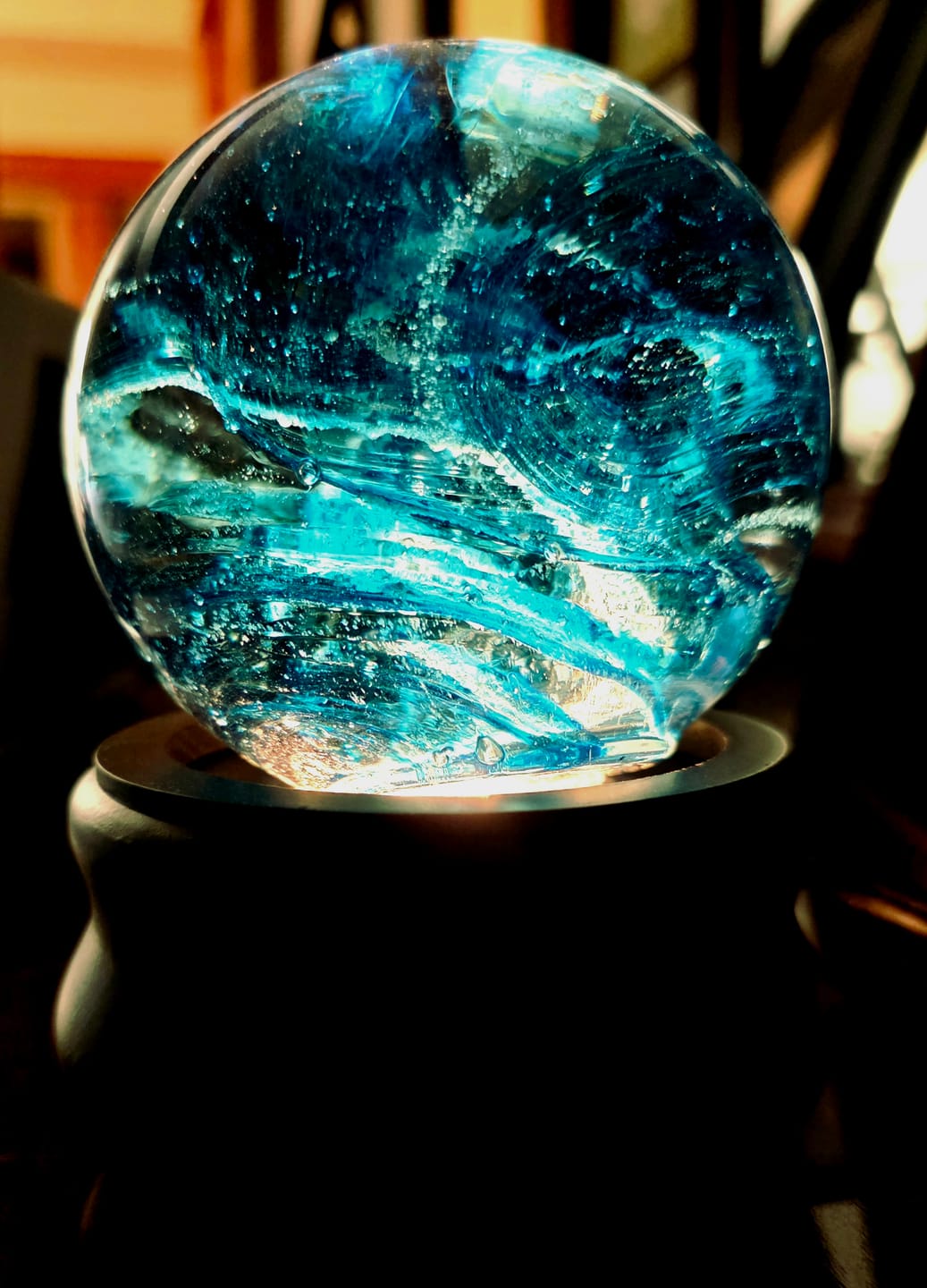 Customer photo review of Serenity Orb with Cremation Ashes