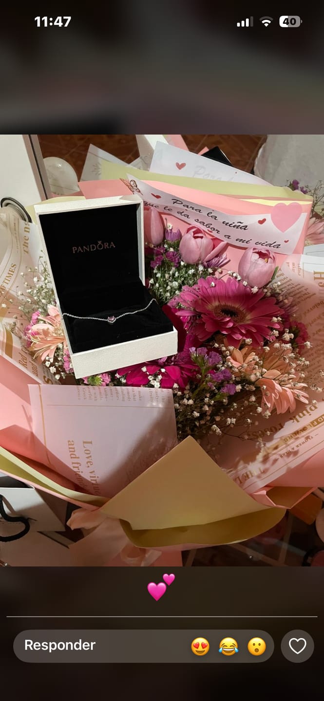 Customer photo review of COLLAR PANDORA CORAZON ELEVADO ROSA PLATA .925 + KIT DE REGALO