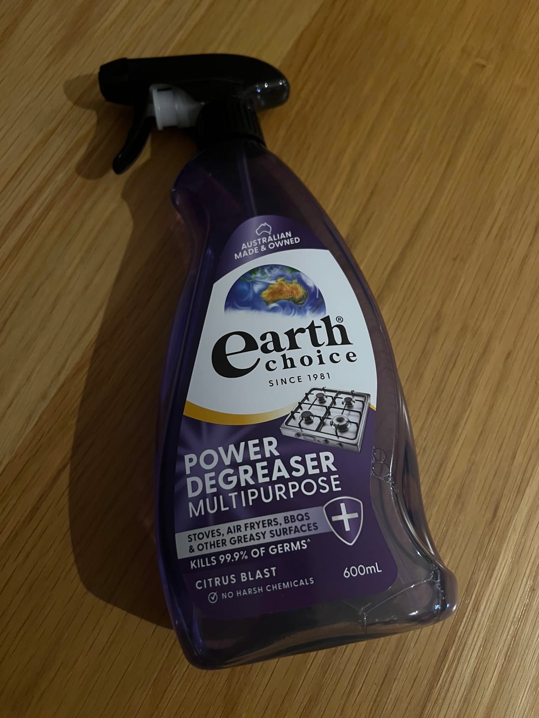 Customer photo review of Earth Choice Power Degreaser Multipurpose 600mL