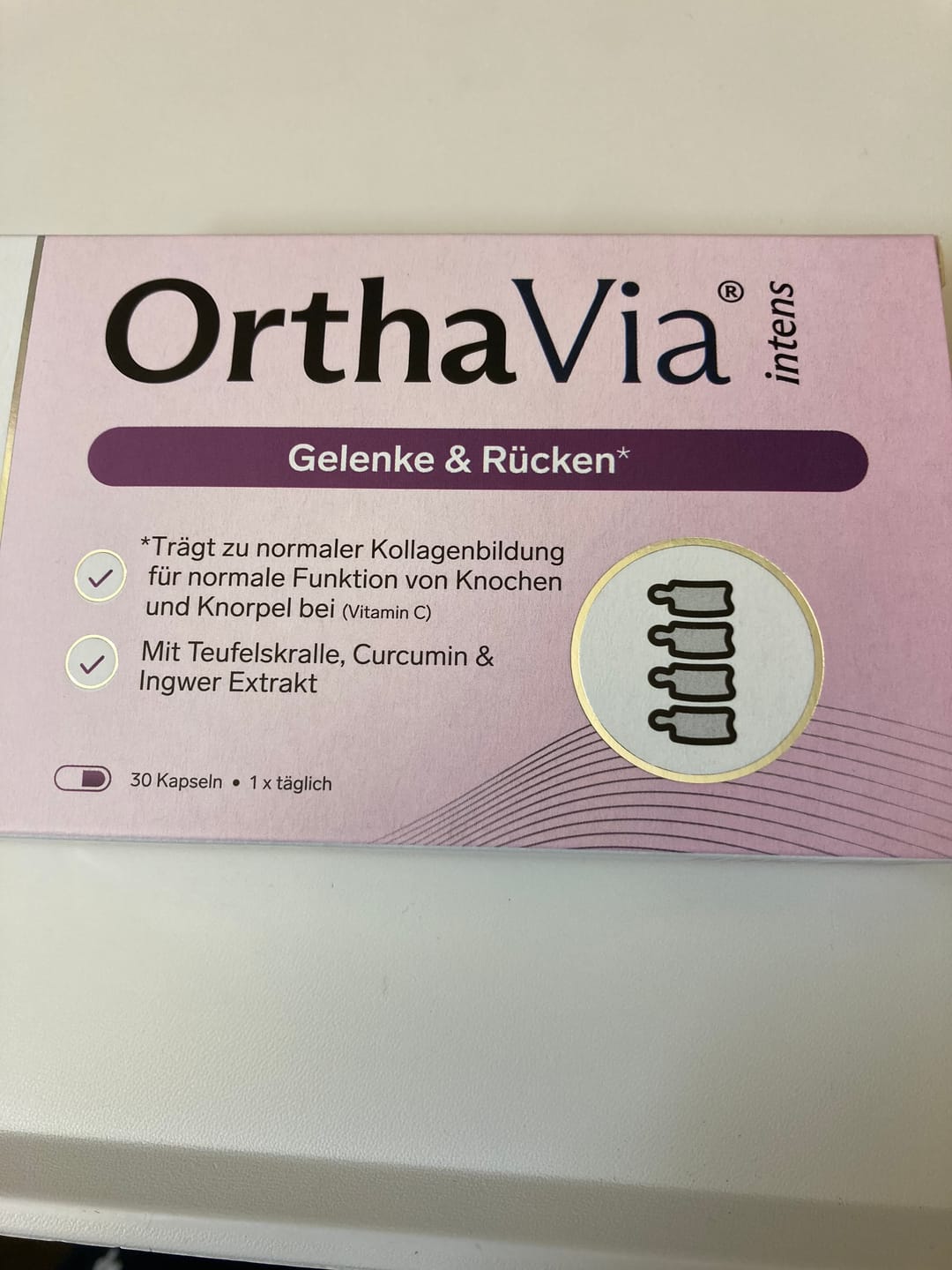 Customer photo review of OrthaVia® intens – Gelenke & Rücken