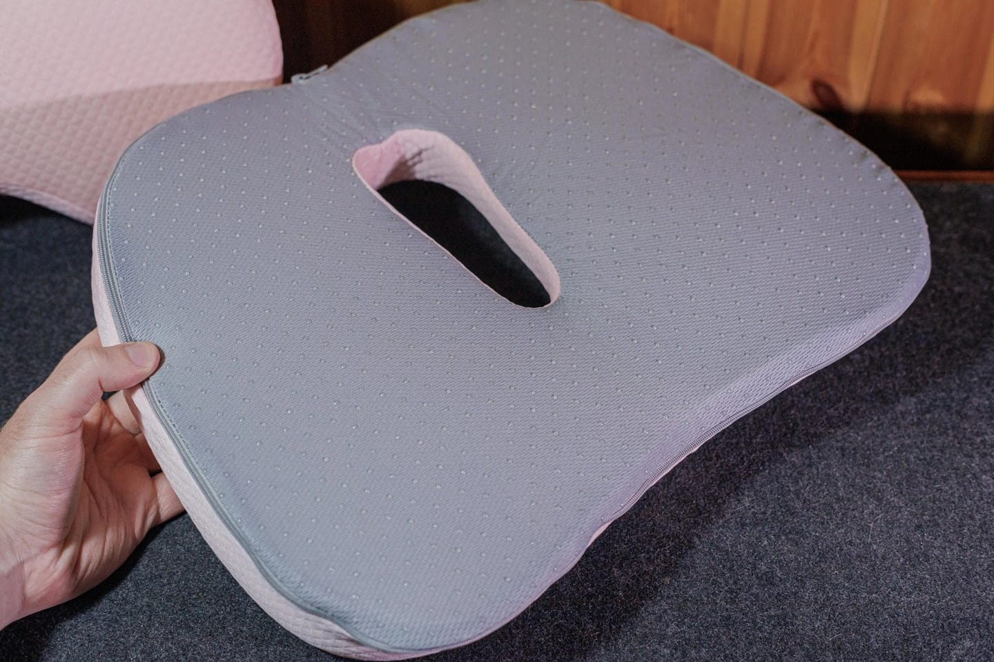 Customer photo review of BOLTHUT™ Memory Foam Seat Cushion — Tailbone & Posture Relief