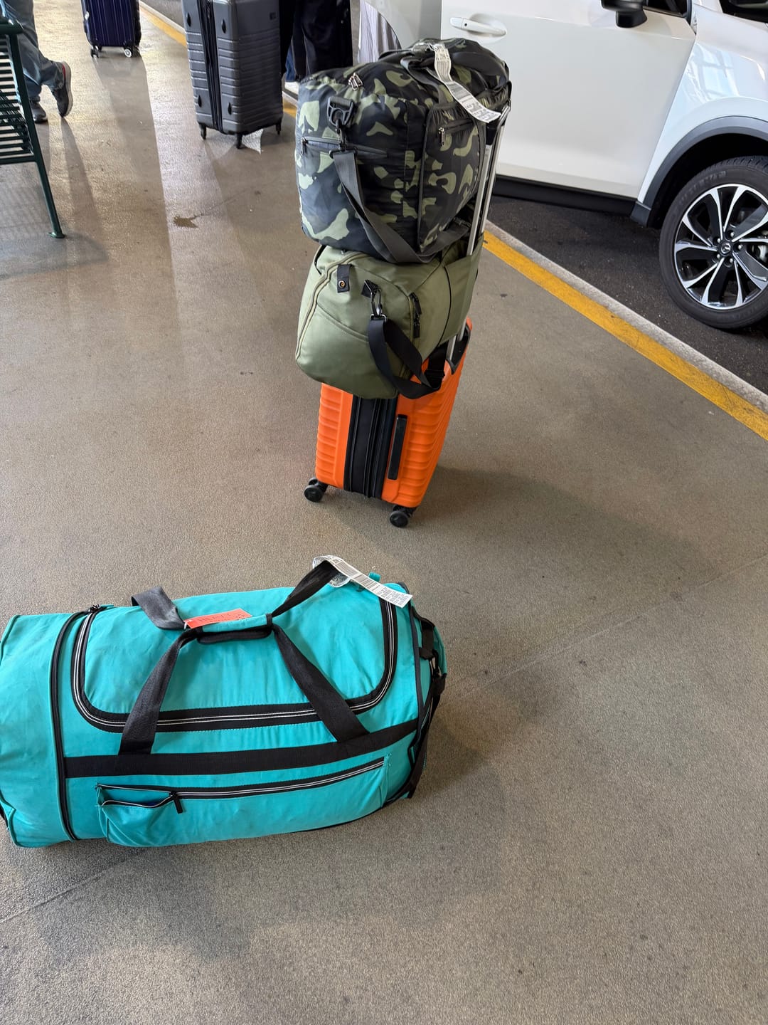 Customer photo review of Olive – Garment Duffel
