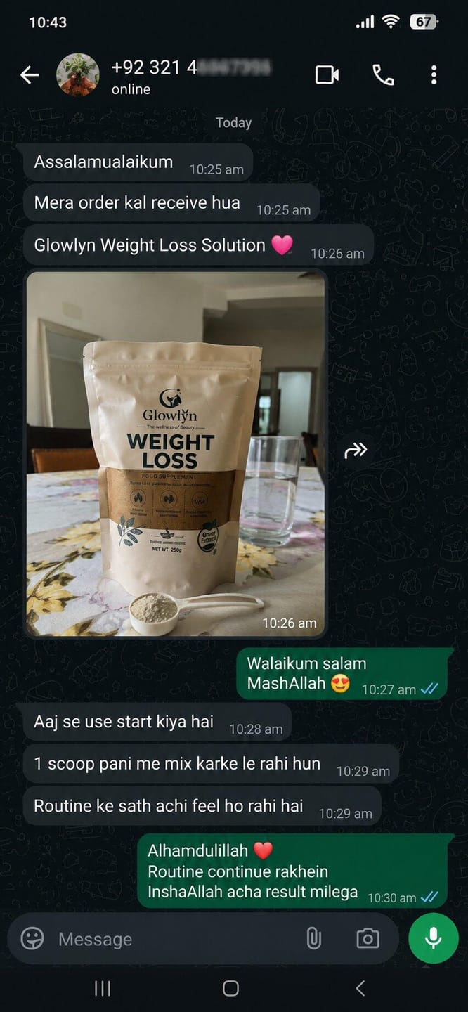 Customer photo review of Glowlyn Fitness Formula – 2 Month Smart Body Course