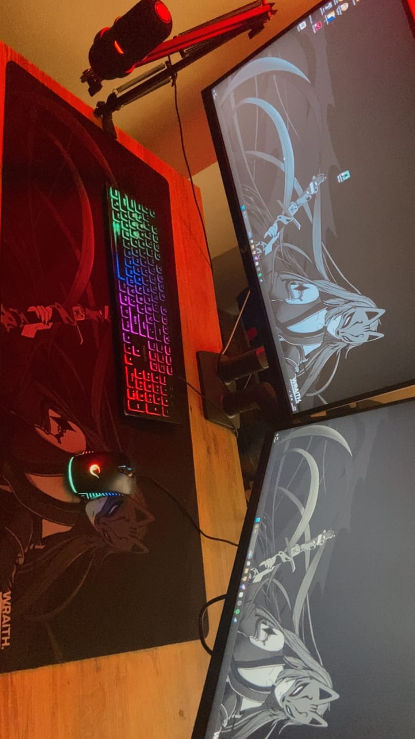 Customer photo review of Wraith Kitsune Edition Deskmat