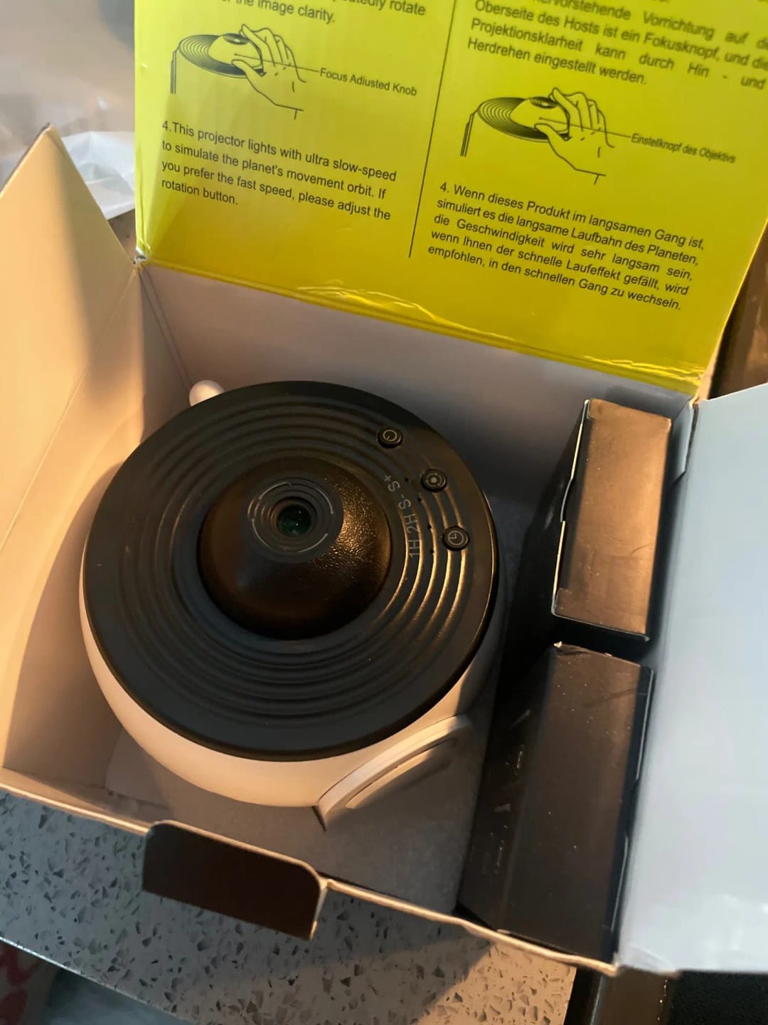 Customer photo review of Starry Sky Galaxy Projector