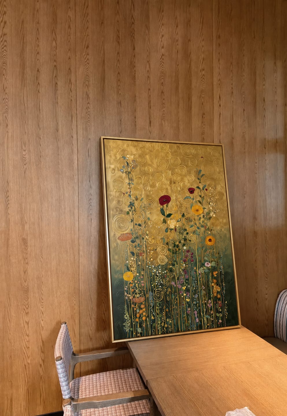 Customer photo review of Golden Reverie – Textured Floral Wall Art, Hand-Painted Gold Canvas for Luxury Home Decor