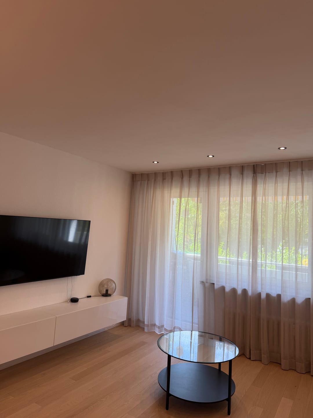Customer photo review of Yarn Linen Look Sheer Custom Curtain