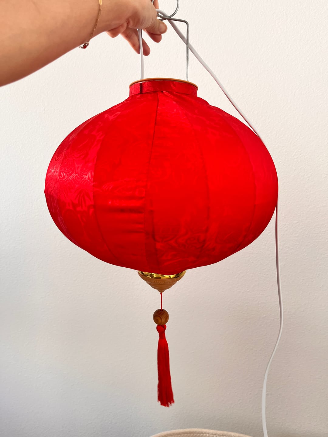 Customer photo review of Small Red Vietnamese Silk Lantern, Round Shaped