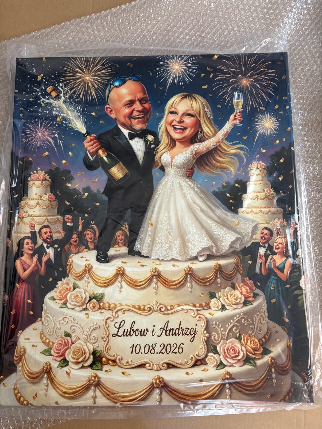 Customer photo review of Para Młoda na torcie - Karykatura ze zdjęcia