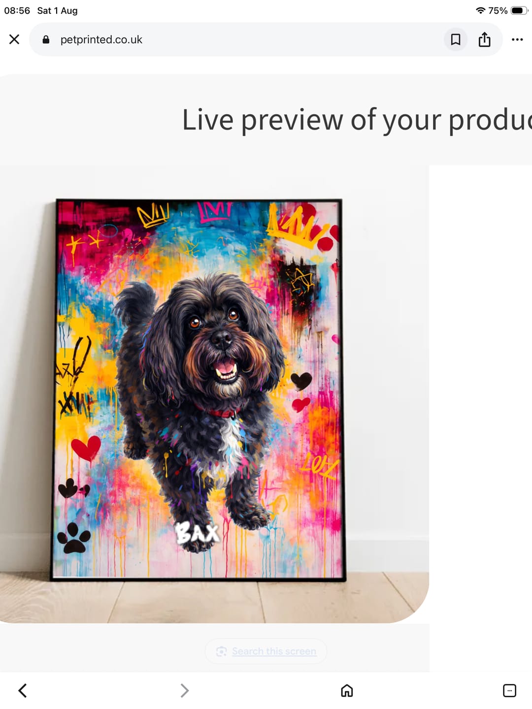 Customer photo review of Watercolour -  Personalised Poster