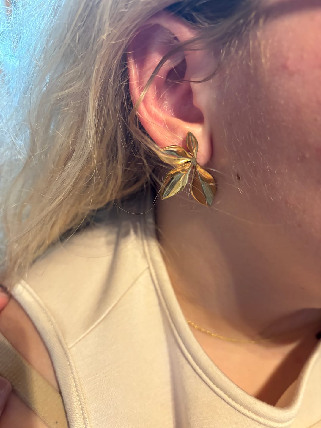 Customer photo review of Mira Earrings