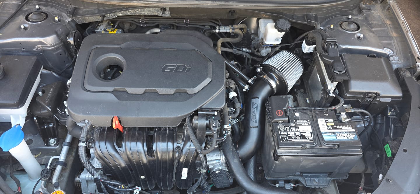 Customer photo review of HPS Performance HPS Shortram Air Intake Kit 2015-2019 Hyundai Sonata 2.4L Non Turbo, Includes Heat Shield, 827-549