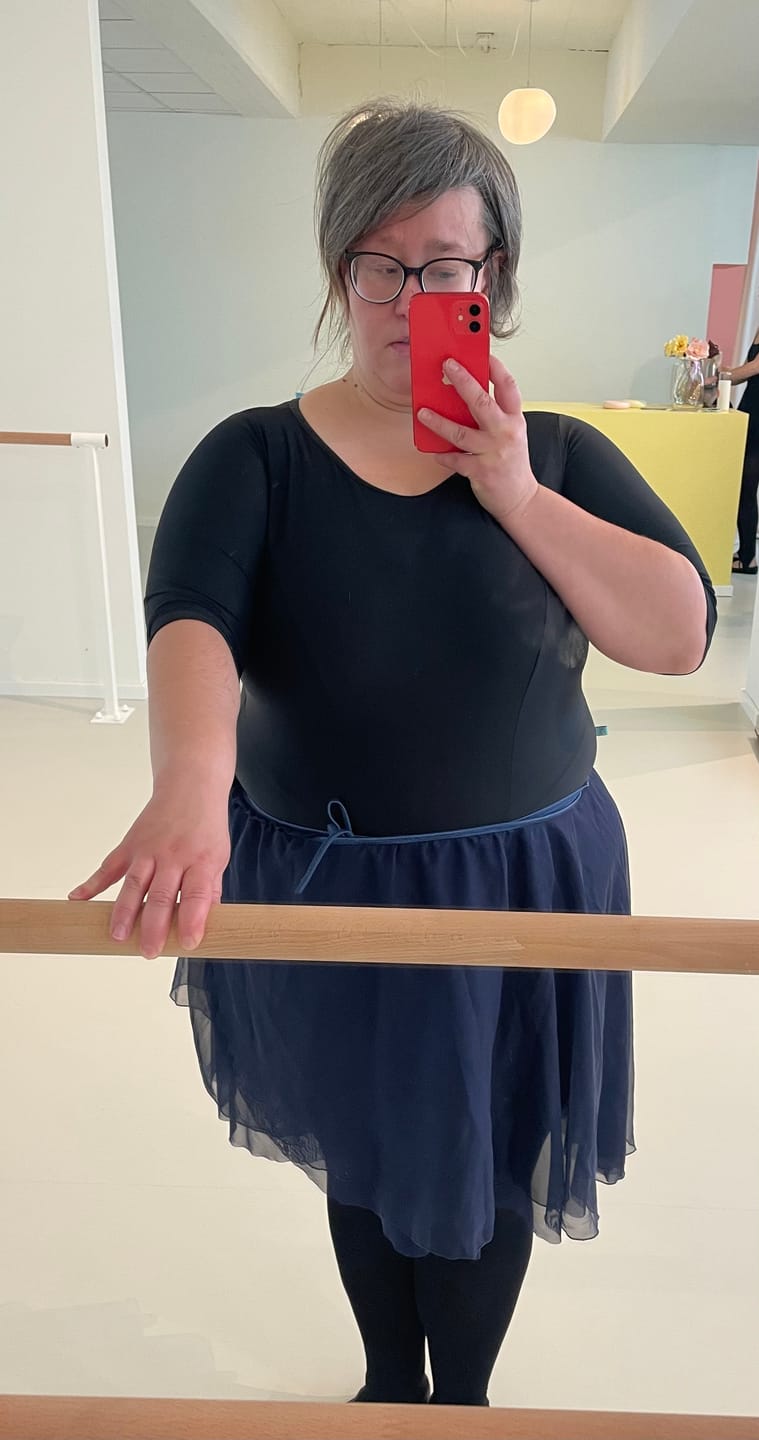 Customer photo review of We Got Boobs dance leotard - Black