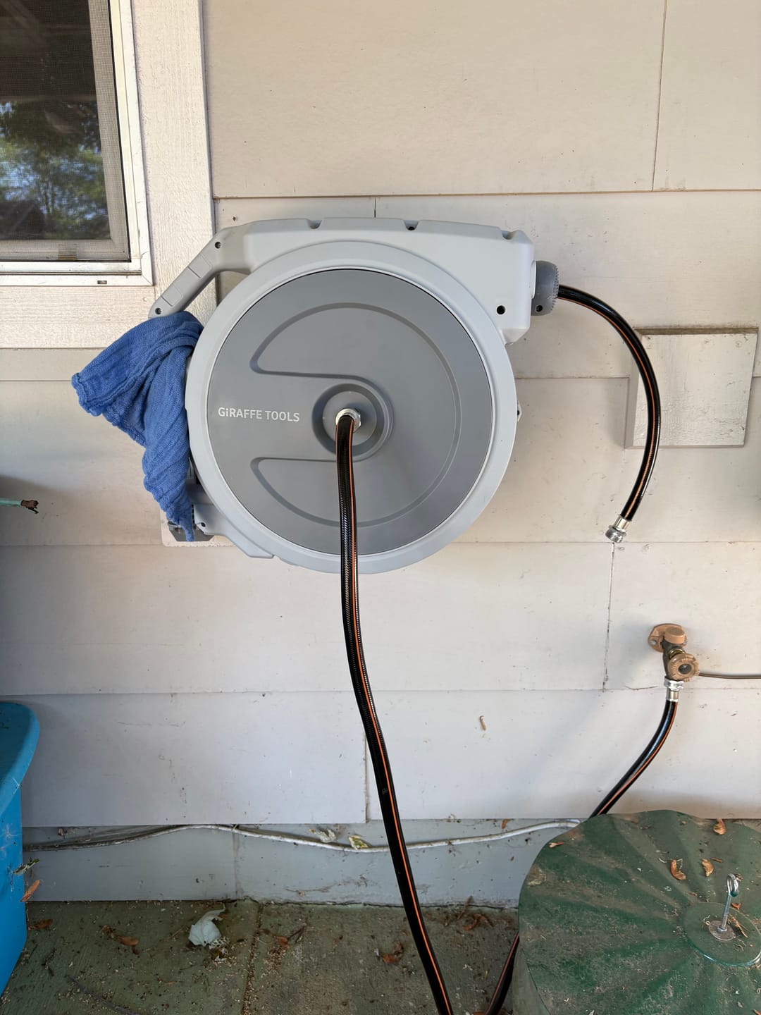 Customer photo review of Retractable Garden Hose Reel-5/8in-90ft
