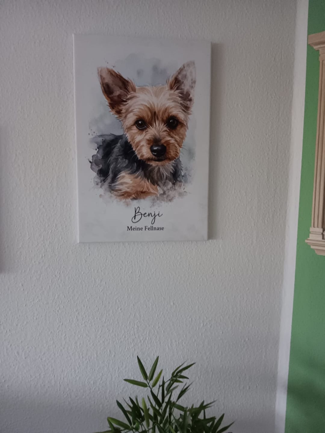 Customer photo review of Personalisierte Leinwand - "Du & Ich Aquarell"