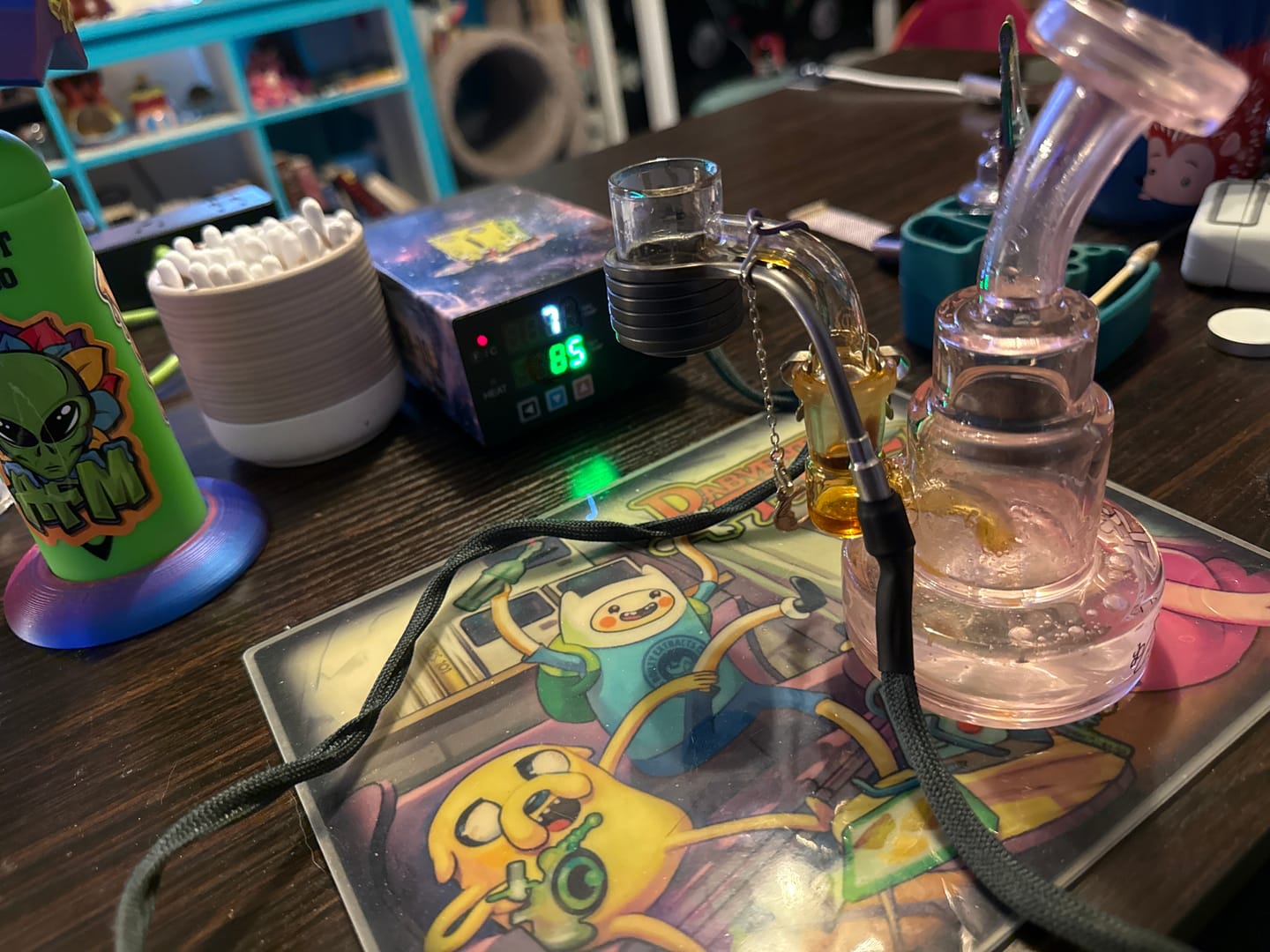 Customer photo review of 4.5" AFM Full Color Cake Glass Mini Dab Rig