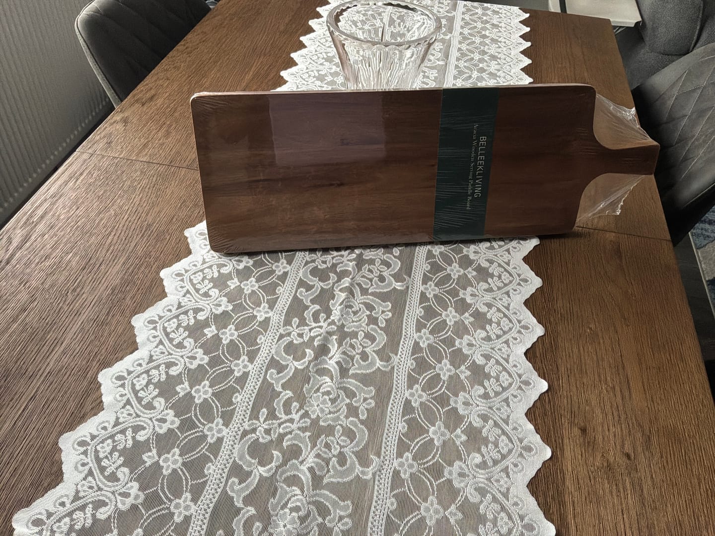 Customer photo review of Belleek Living Acacia Wood Serving Paddle Board