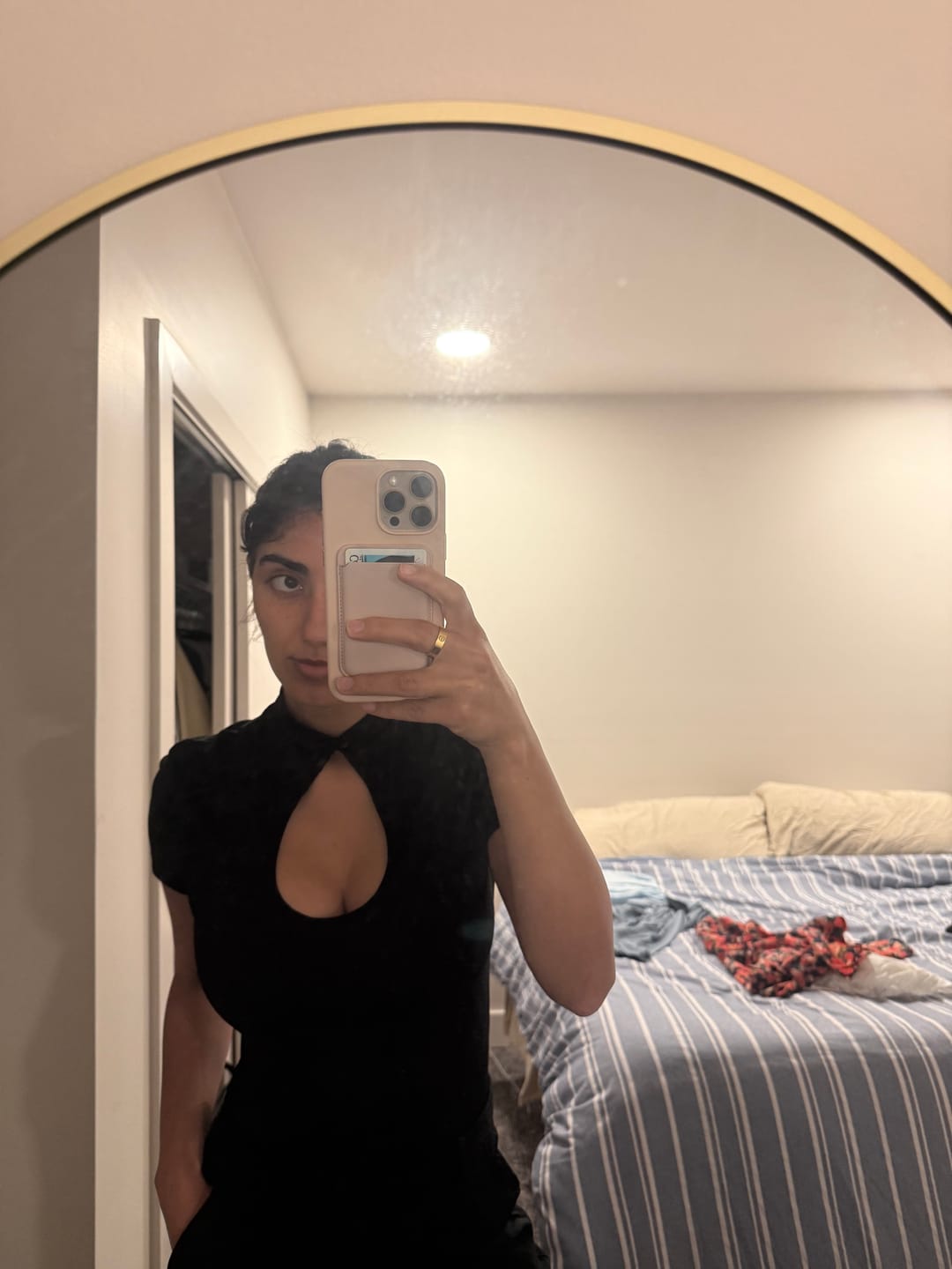 Customer photo review of Black Mandarin Top