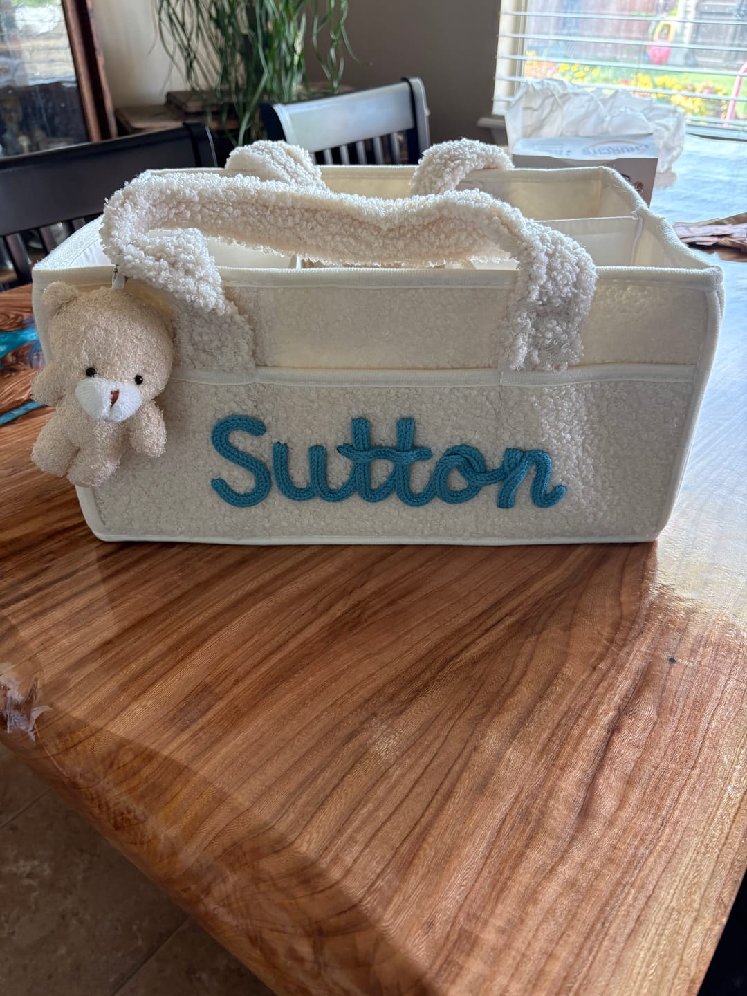 Customer photo review of K&C - Personalized Baby Storage Basket