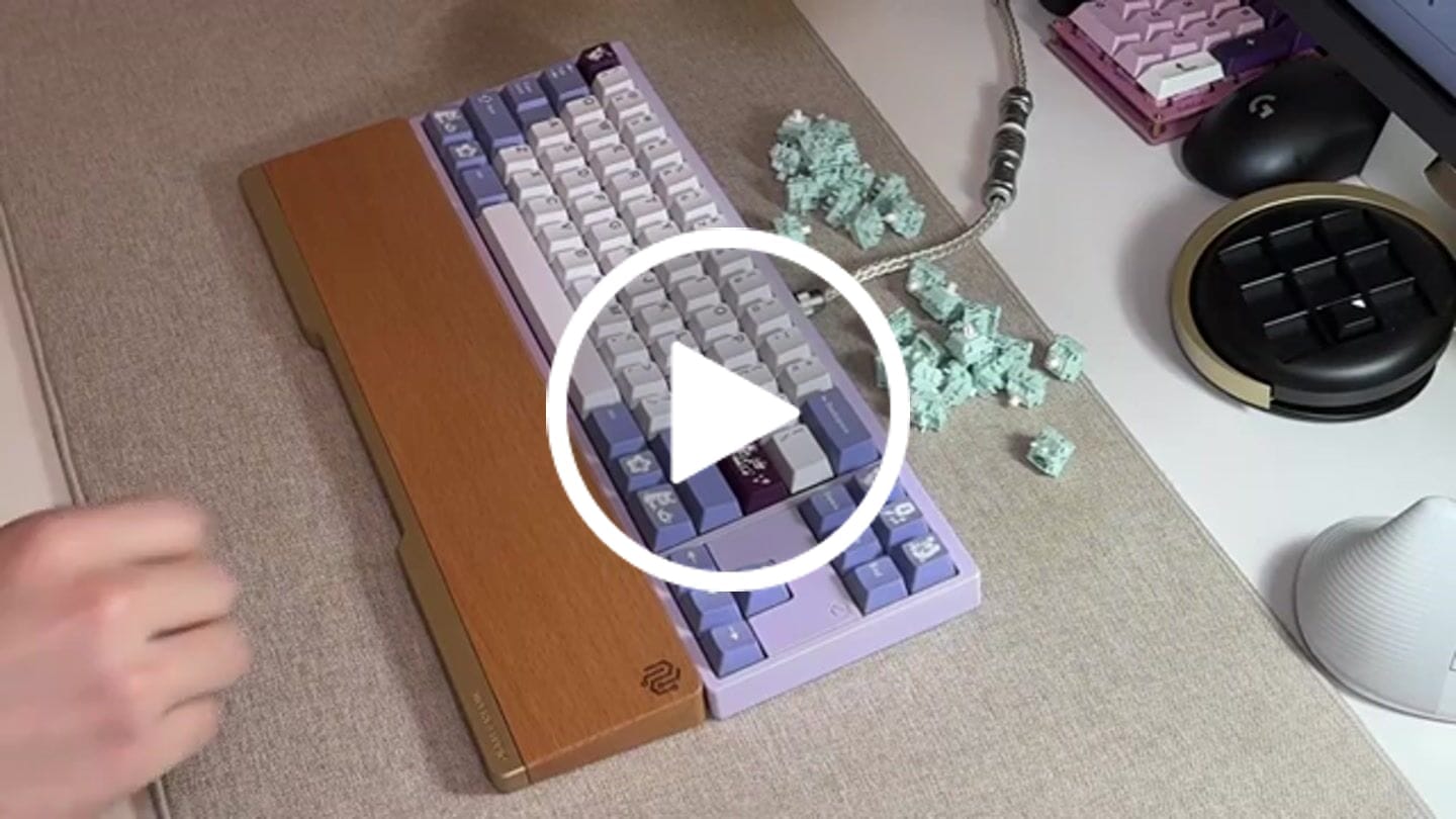 Customer video review of UNIKEYS X BSUN WAVES RAIL BOTTOM-OUT LINEAR SWITCH FACTORY LUBED (10PCS)