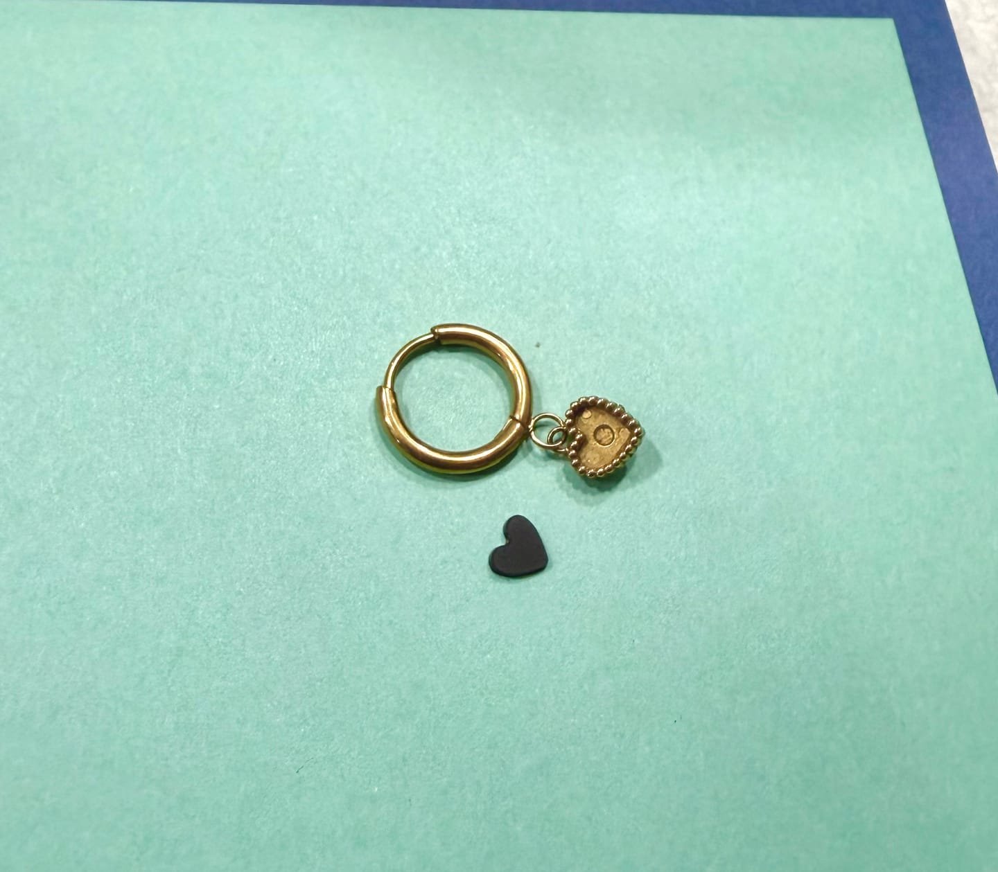 Customer photo review of 'Tainted Hearts' Hoop Earrings