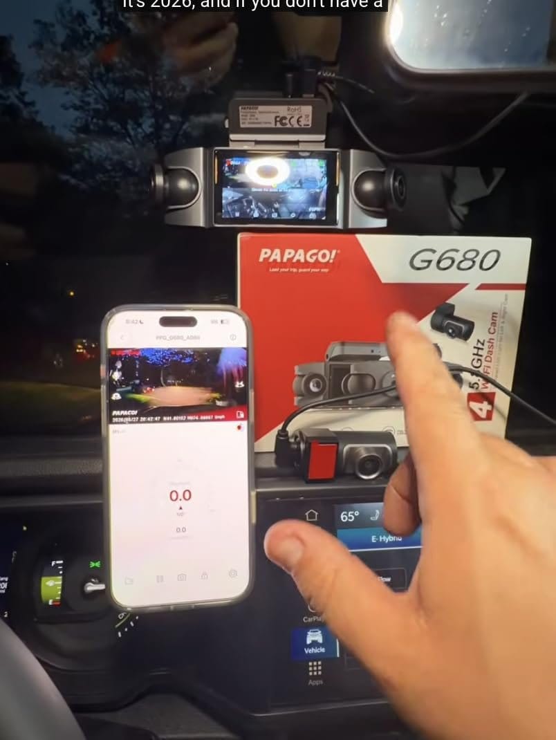 Customer photo review of BOLTHUT™ 4-Channel Dash Cam — 360° Front, Rear & Cabin, Night Vision