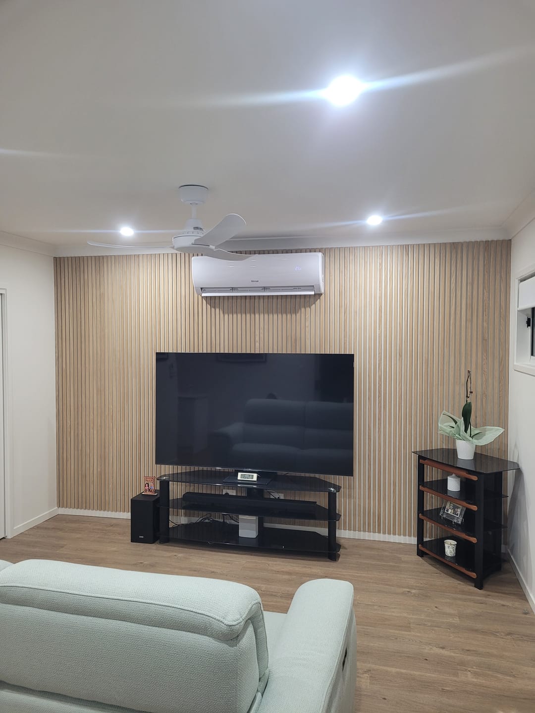 Customer photo review of Natural Oak | Acoustic Panel (White Felt) 2.4M