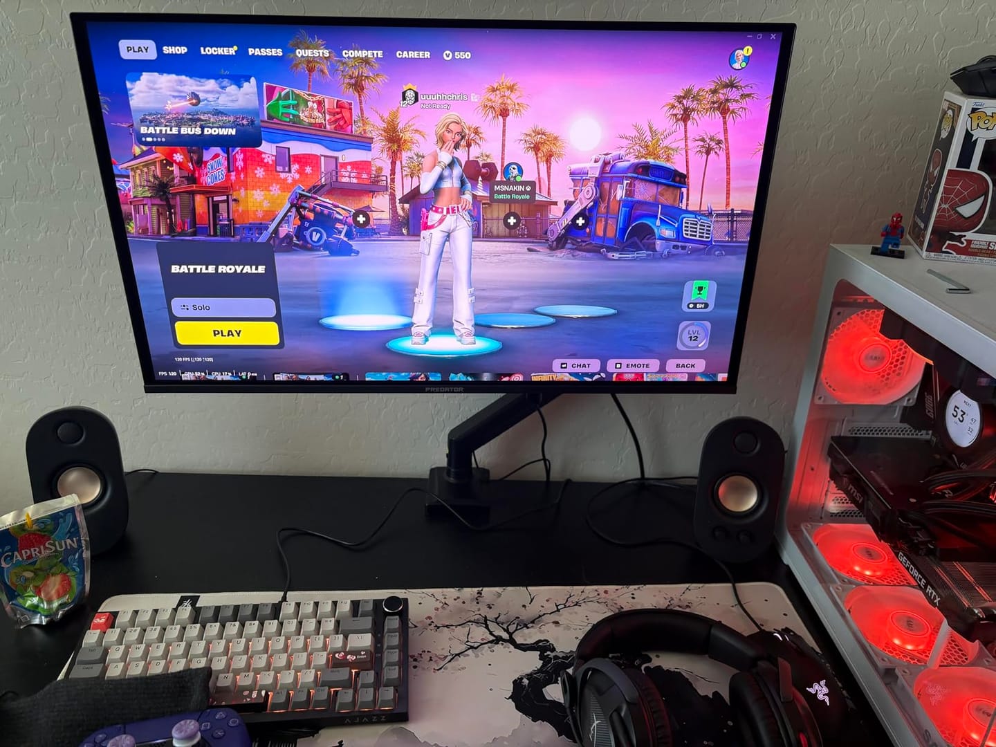 Customer photo review of 2-in-1 Laptop & Monitor Desk Mount
