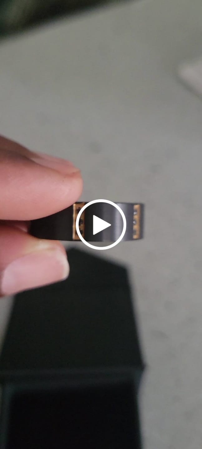 Customer video review of MURAMASA | Black Titanium Ring, Triple Black Diamond Setting, Flat