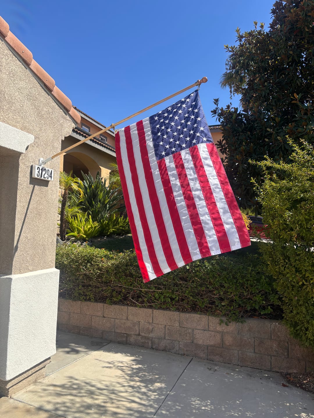 Customer photo review of 3' x 5' American Flag Set