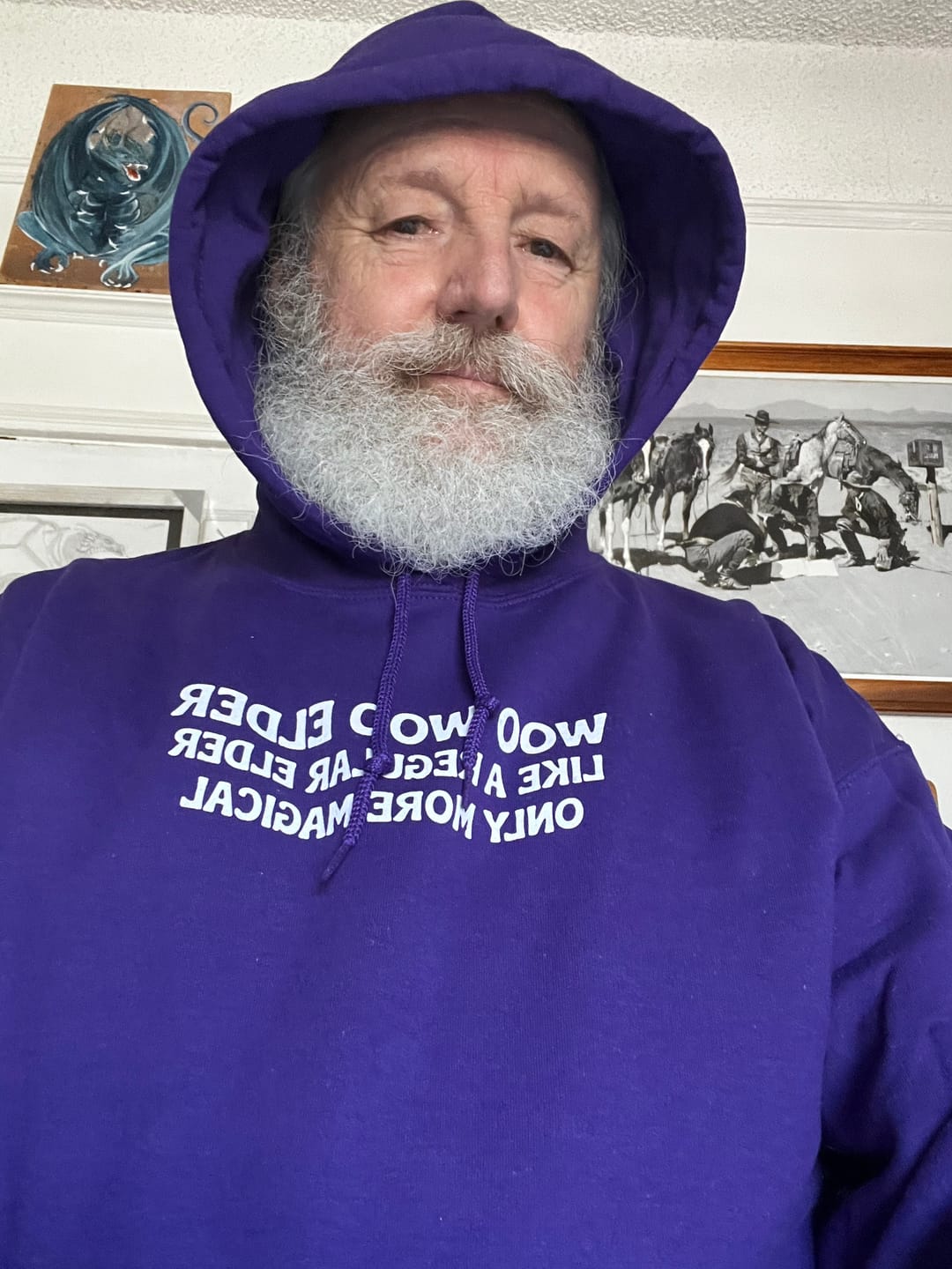 Customer photo review of Woo Woo Elder Hoodie