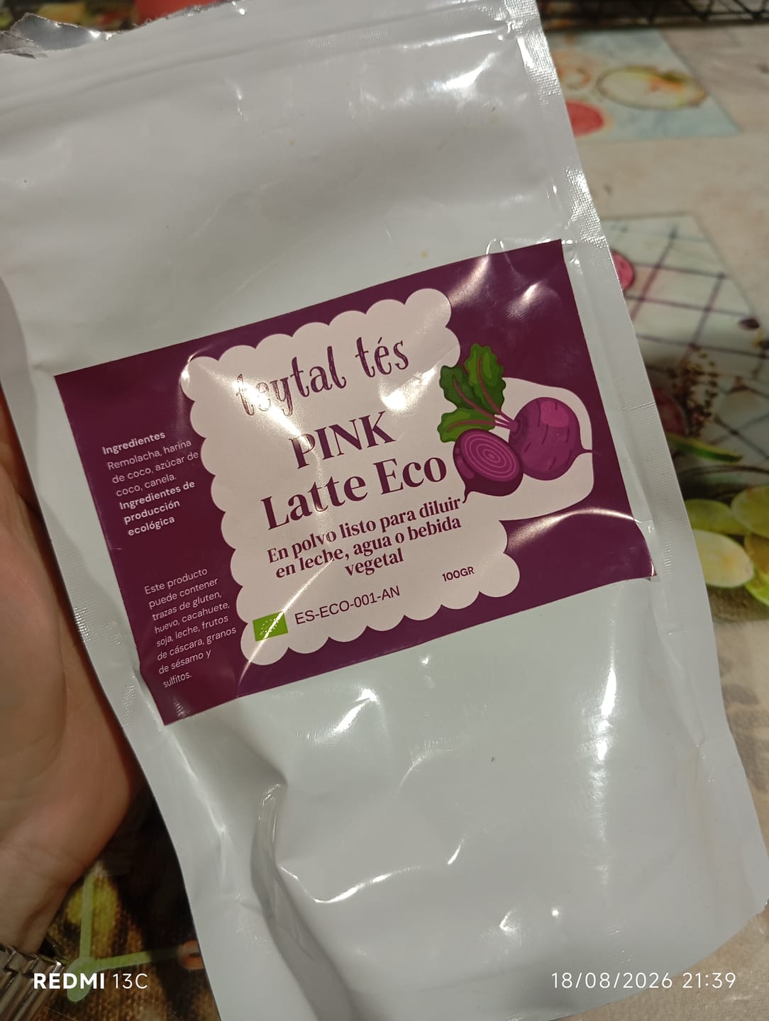 Customer photo review of Pink Latte ECO en Polvo 100gr 33 tazas