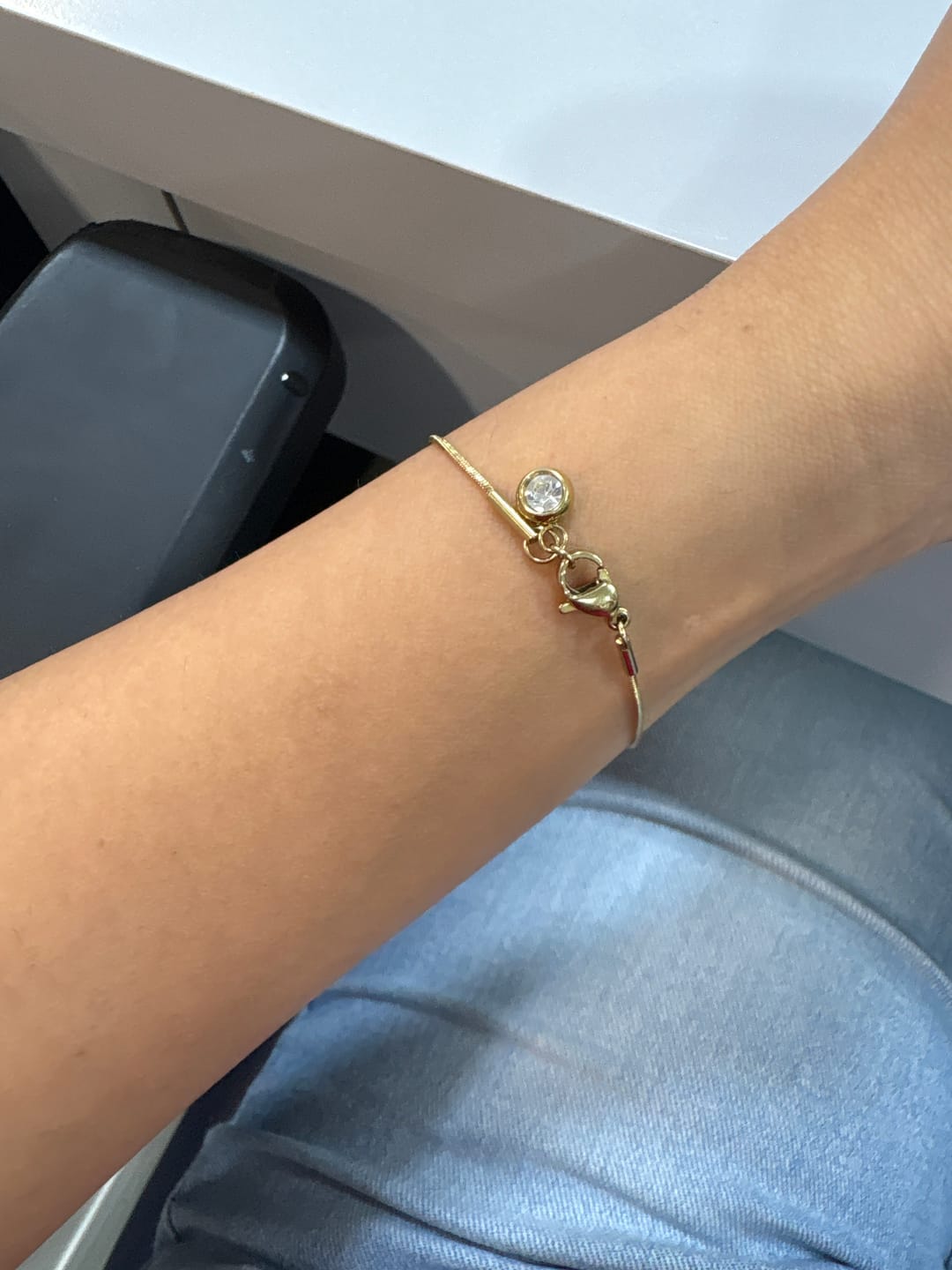 Customer photo review of Sparkling Drop Charm Bracelet
