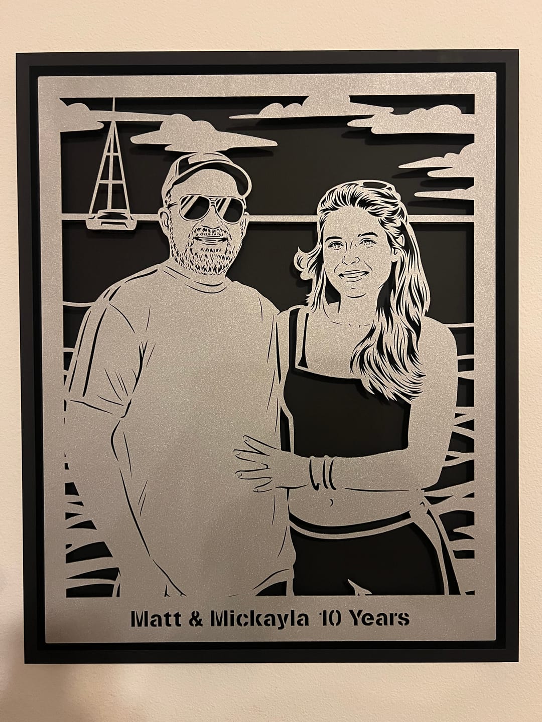 Customer photo review of Custom Metal Portrait
