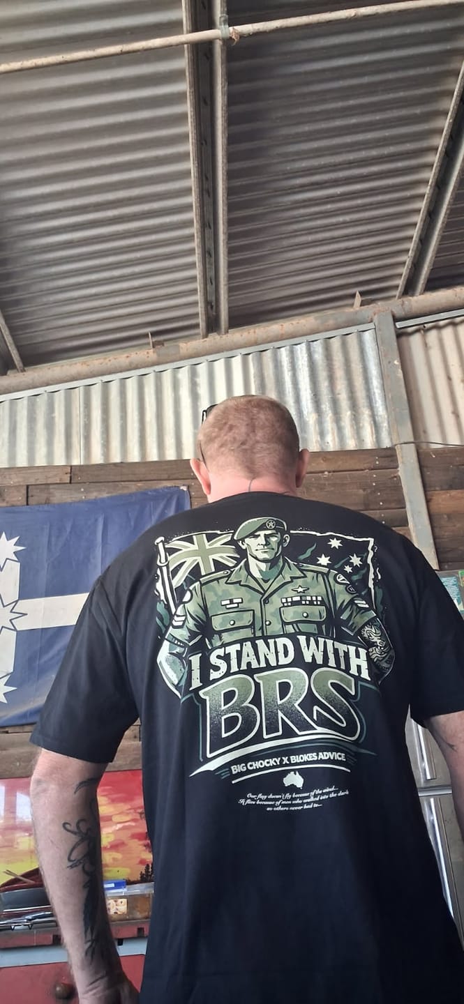 Customer photo review of Big Chocky | Stand With BRS Tee