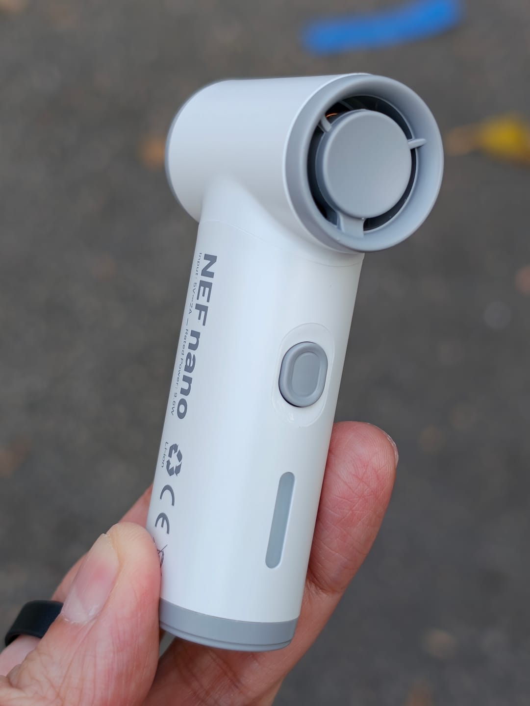 Customer photo review of NEF Nano - Palm-Sized High-Speed Handheld Fan