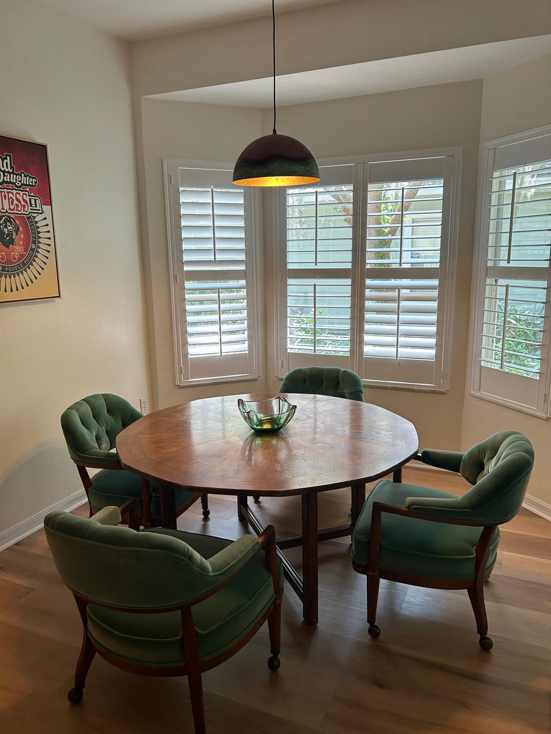 Customer photo review of Oversized Industrial Copper Patina Metal Dome Pendant Light