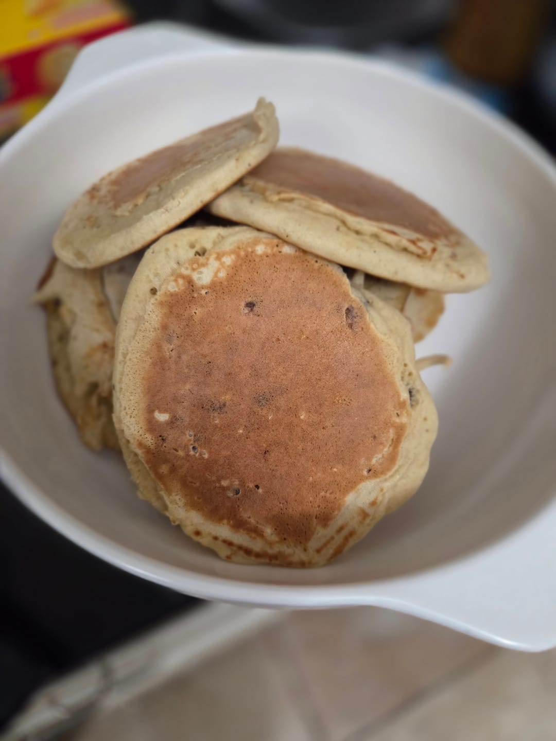 Customer photo review of Cousin T's Gourmet Chocolate Chip Pancake Mix