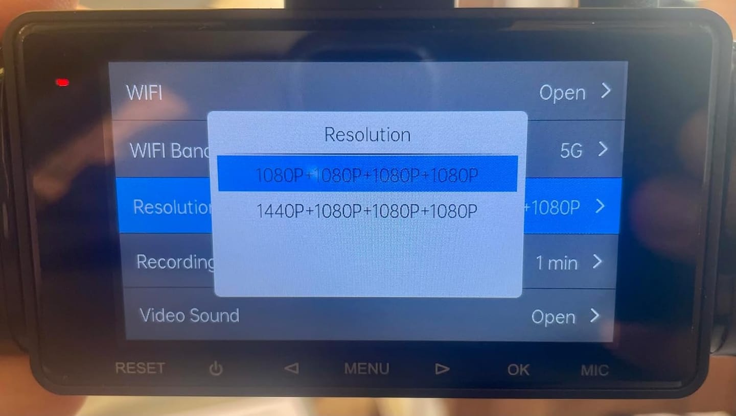 Customer photo review of BOLTHUT™ 4-Channel Dash Cam — 360° Front, Rear & Cabin, Night Vision