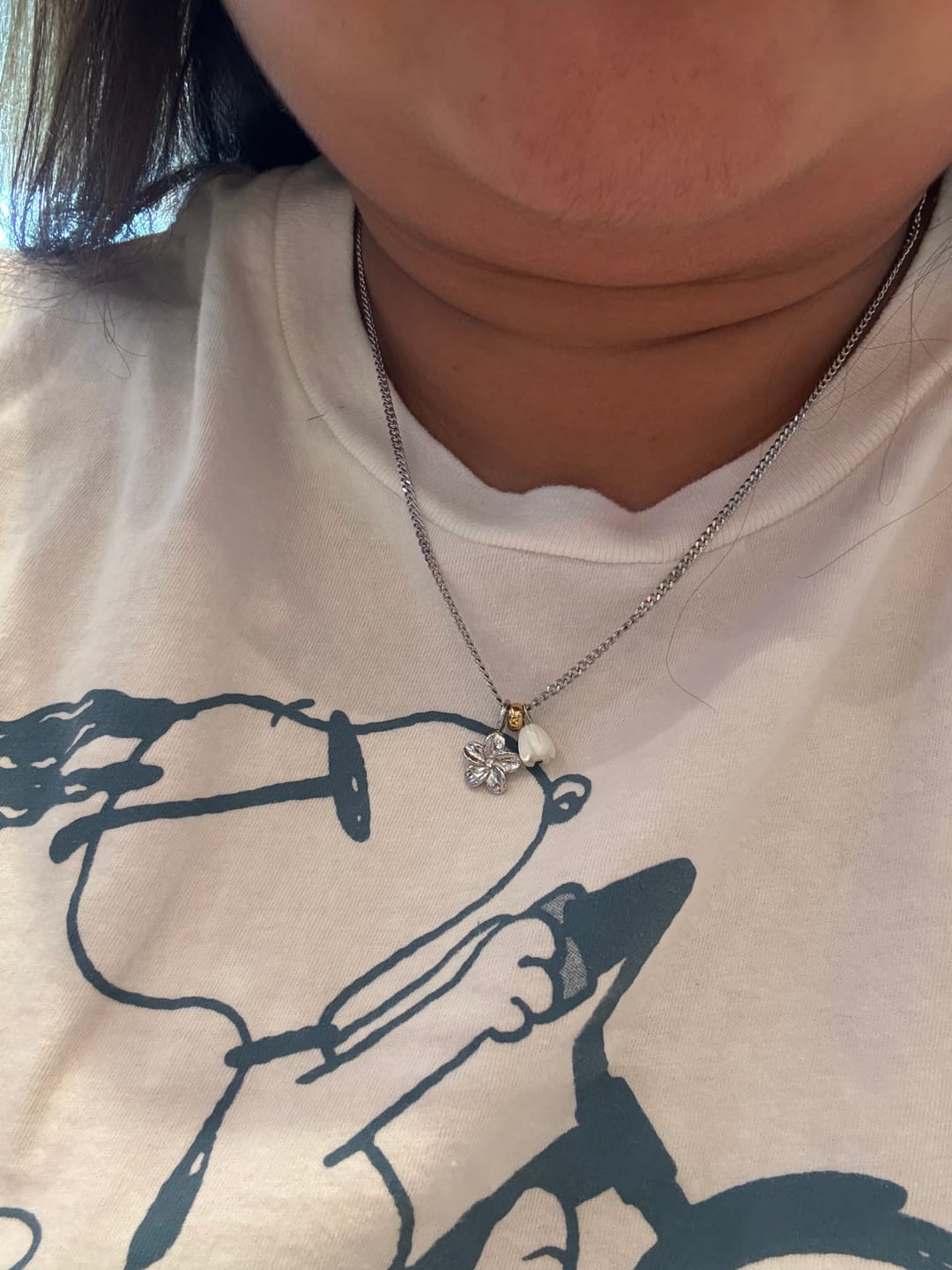 Customer photo review of Classic Rondelle Necklace Charm