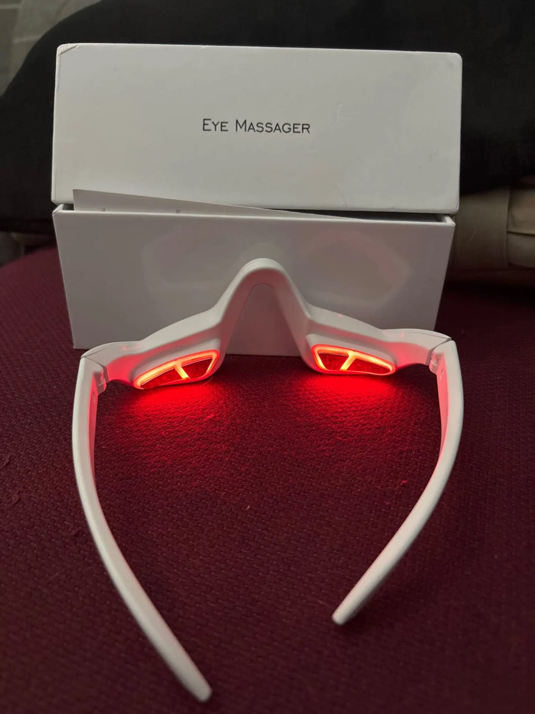 Customer photo review of Puffy Eye Massager Glasses