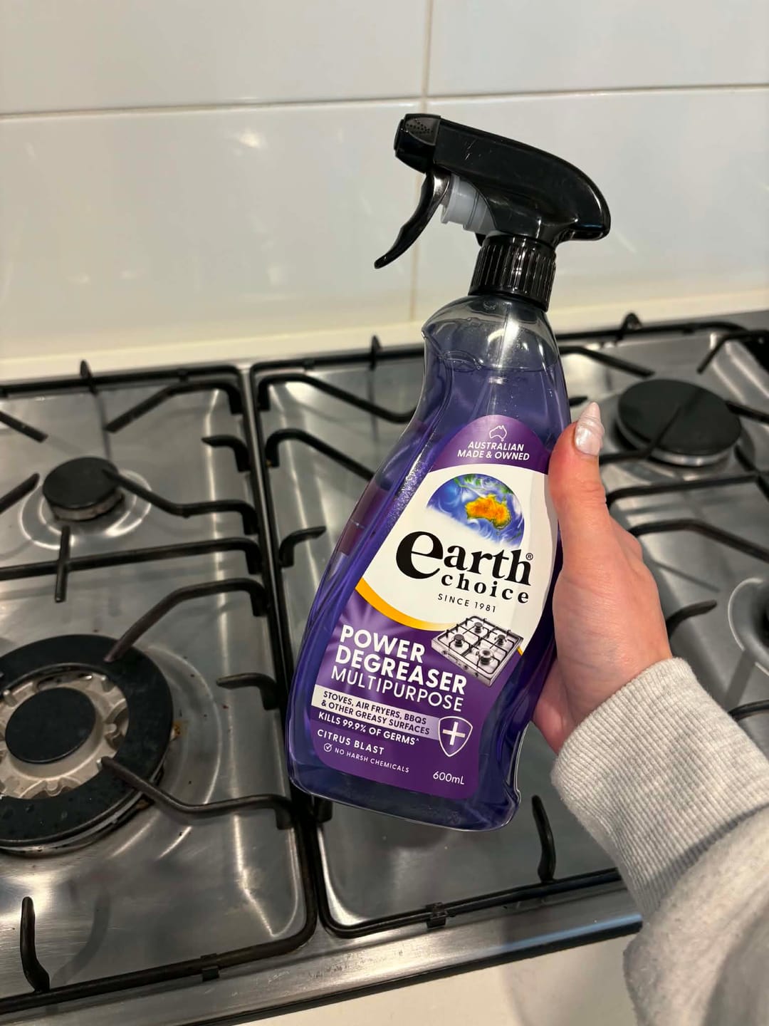 Customer photo review of Earth Choice Power Degreaser Multipurpose 600mL