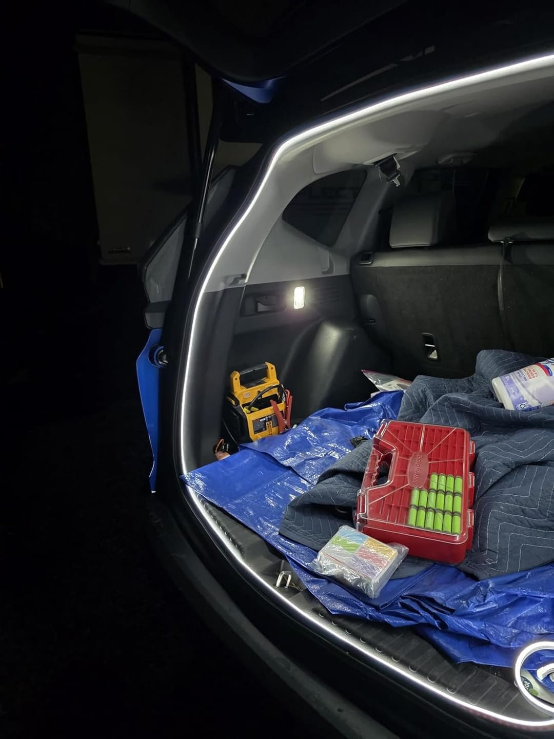 Customer photo review of BOLTHUT™ LED Trunk Light Strip — Auto-On Cargo Lighting