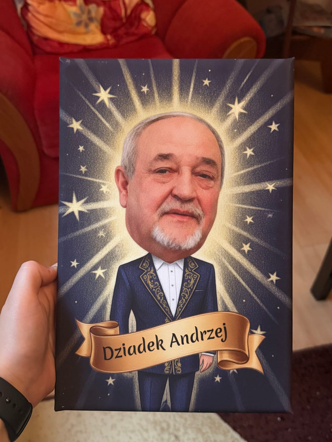 Customer photo review of Dziadek Legenda - Karykatura ze zdjęcia #2