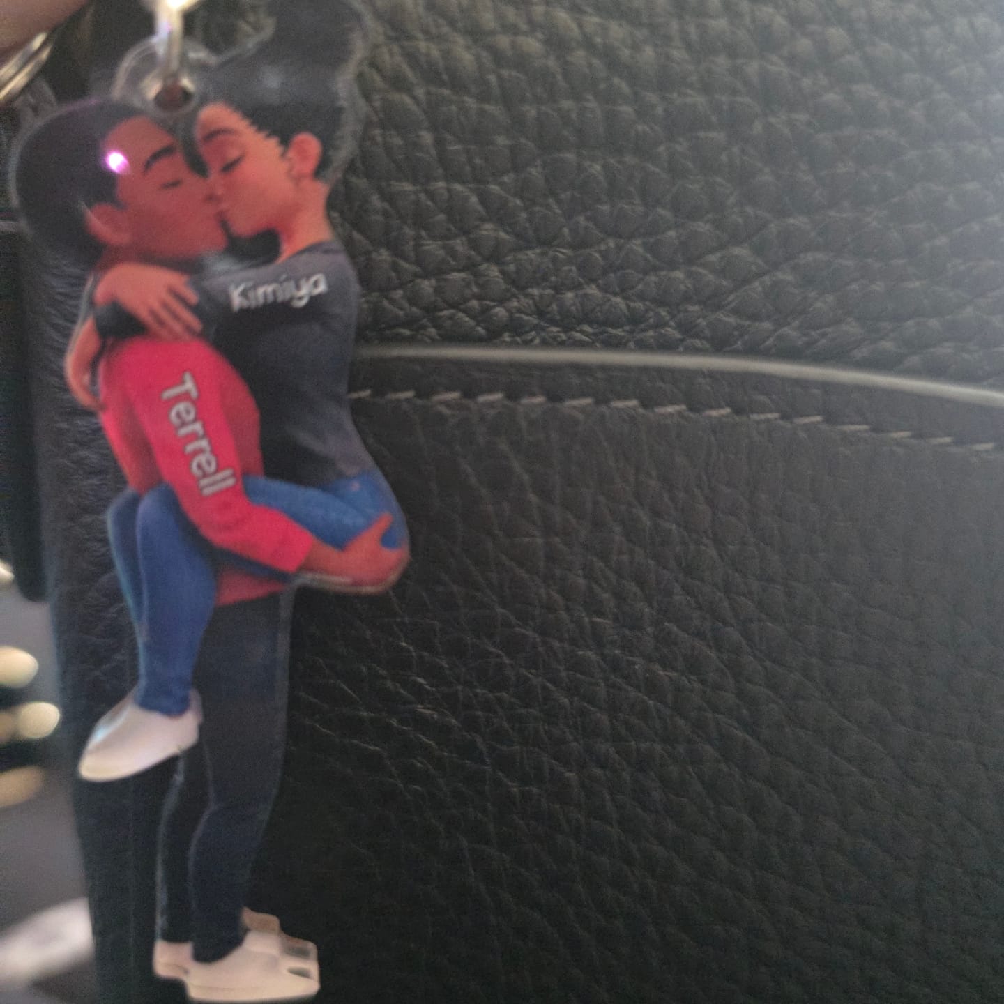 Customer photo review of Kissing Couple - Personalized Keychain, Gift for Couple