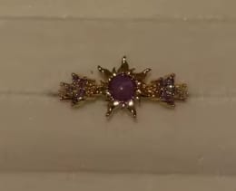Customer photo review of Adjustable Enchanted Sun Ring with Iridescent Stone