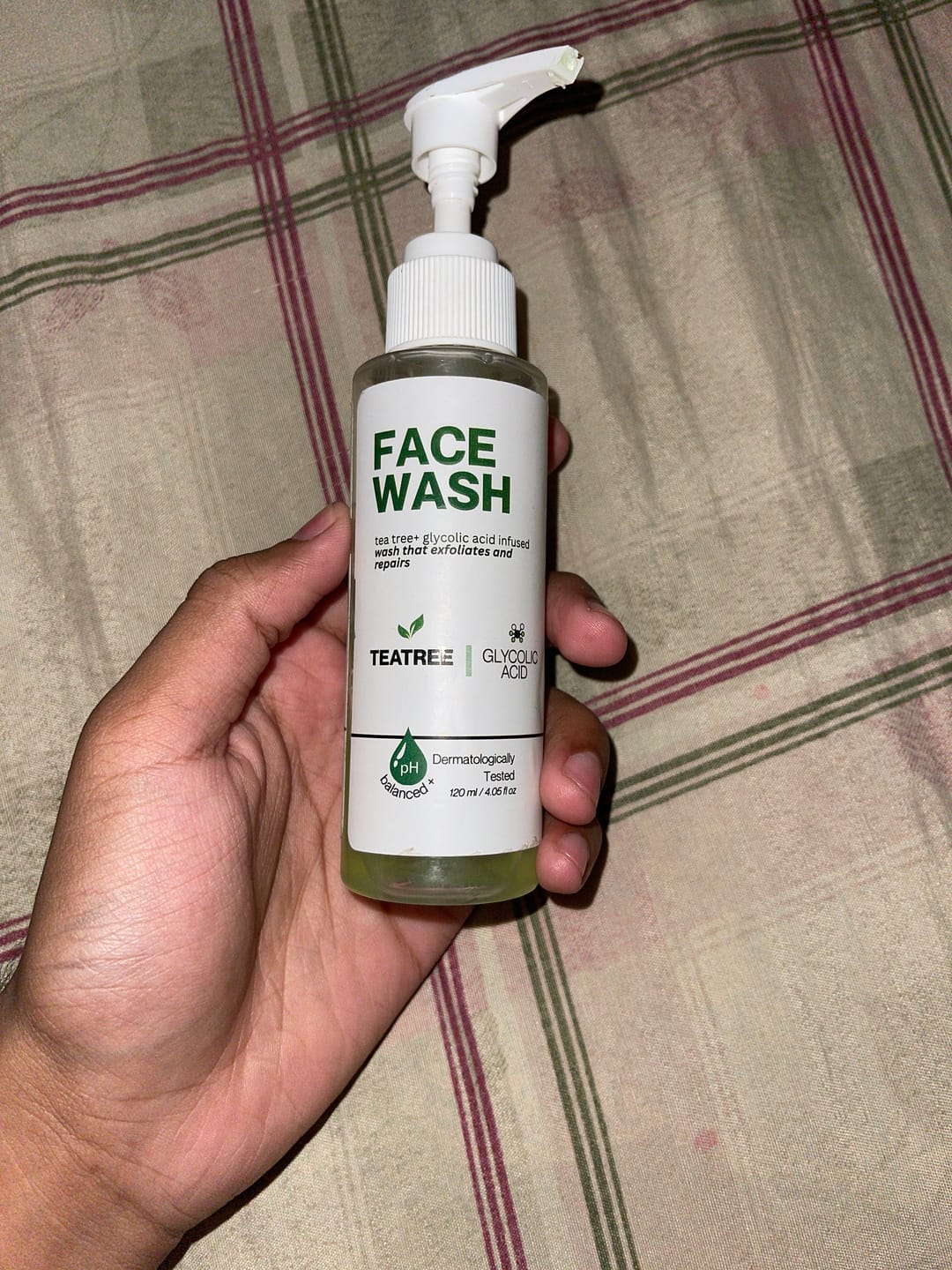 Customer photo review of Tea Tree + Glycolic Acid Clarifying Face Wash