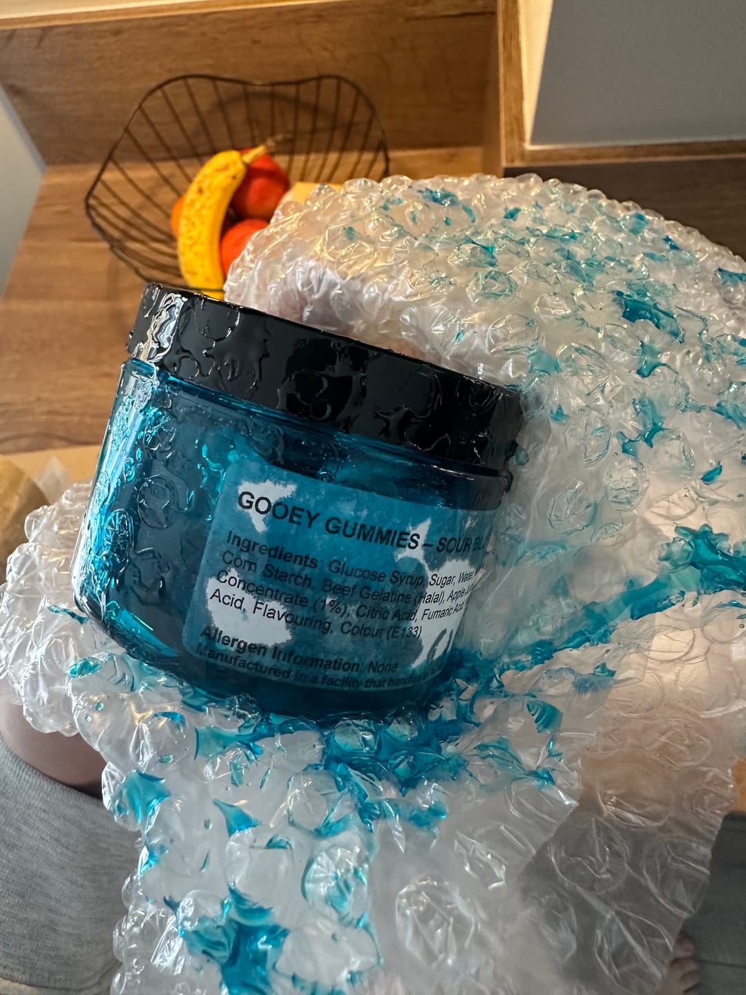 Customer photo review of Gooey Gummies - Sour Blue Mix